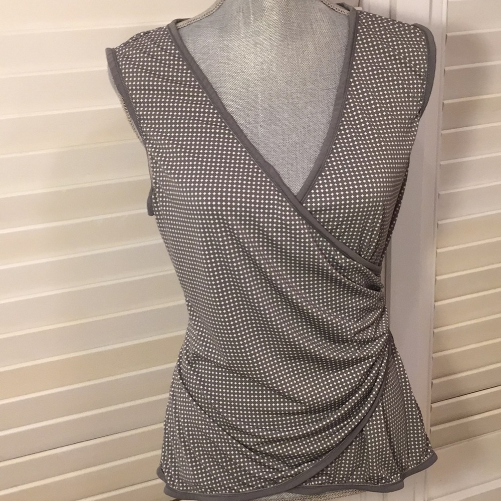 Max Studio Faux Wrap Top